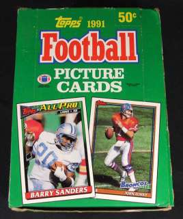 1991 Topps Football Wax Box 36 packs  