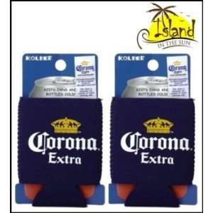  (2) Corona Extra Logo Beer Can Koozies Cooler Sports 