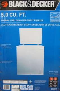 NEW Black & Decker 5.0 cu ft Mini Small Chest Freezer, White  