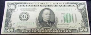 1934 Series US $500 Dollar Bill  