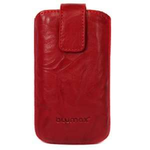  Original Blumax ® Red Leather Case for Nokia 5800 with 