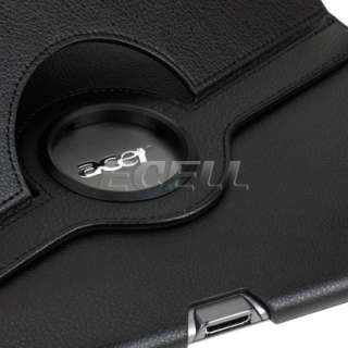   ROTATING LEATHER FOLIO CASE & STAND FOR ACER ICONIA TAB A500  