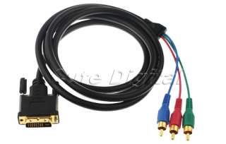 6FT DVI I 24+5 to 3 RCA Component Adapter RGB Cable  