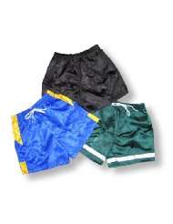 Soccer Shorts Practice 3 Pack, in Assorted Nylon Satin Styles and 