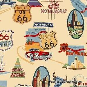    Route 66 Tea by Alexander Henry Fabrics Arts, Crafts & Sewing