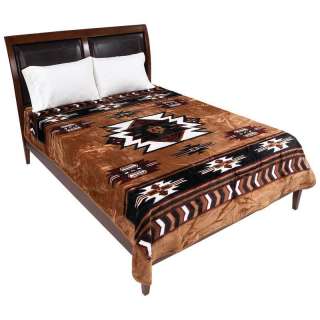 Brookwood Home™ Brown Native American Print Blanket Bedspread Fits 