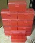 10 New Plastic 5.56 / .223 Red 50 Round Ammo Boxes Berrys MFG