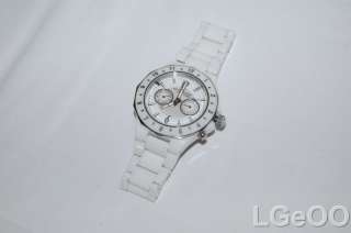 Anne Klein New York 12/1979WMWB Ladies White Ceramic Wrist Watch AS IS 