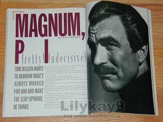 TOM SELLECK Magnum P.I. GQ Magazine October 1989 RARE  