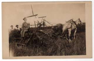 HORSE DRAWN FARM EQUIPMENT REAL PHOTO POSTCARD CA 1910  
