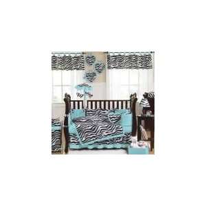   Turquoise 9 Piece Crib Set   Baby Girl Animal Print Bedding: Baby
