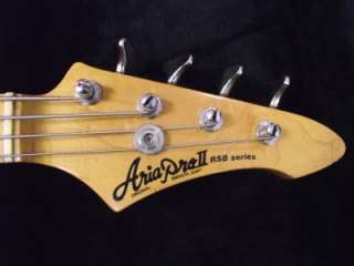 Aria Pro II RSB Straycat Bass Guitar NATURAL IN HARDSHELL CASE  