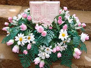 Girl Funeral Cemetery Saddle Arrangement Silk Memorial Flower 