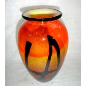  Auburn 8 Inch Art Deco Glass Vase: Home & Kitchen