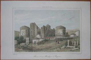 1863 print RUINS OF BASILICA AT PERGAMON, ASIA MINOR 30  