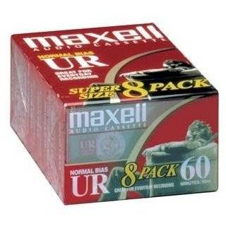 Maxell UR 60 Blank Audio Cassette Tape, 8 Pack