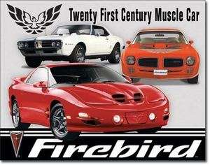 Pontiac Firebird Tribute Muscle Car Garage Shop Man Cave Retro Tin 