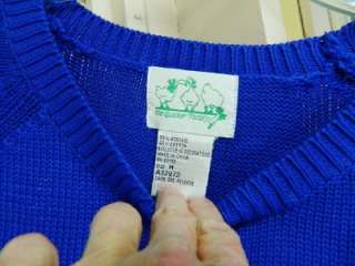 Quacker Factory Daisy Honey Bee Tunic Sweater M NWT  Royal Blue 