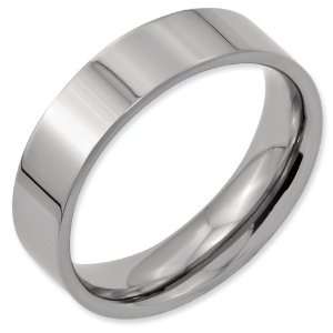  Titanium Flat 6mm Polished Band ring Jewelry