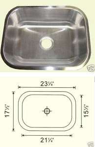 Undermount Kitchen Single Bowl Stainless Sink  