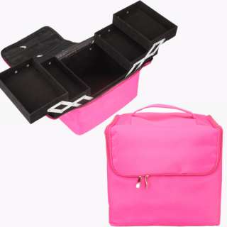 Beauty Stylish Box Zipper Closure Handle Makeup Cosmetic Bag Train 