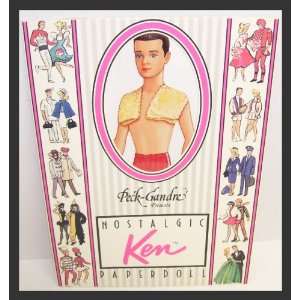    Gandre Presents 1989 Nostalgic Ken Barbies Boyfriend Paper Doll Set