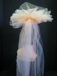 Vintage Peach Bridesmaid Bridal Wedding Headpiece Hat  