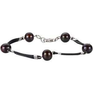  Freshwater Cultured Black Pearl Bracelet Jewelry