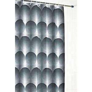   Sabichi Black & White Circles Polyester Shower Curtain