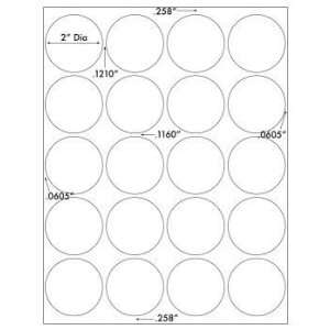  10 SHEETS 2 ROUND BLANK WHITE STICKERS LABELS 20/SHEET 