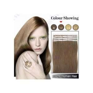   Pc Natural Blonde Color 12 Remy Clip Human Hair Extensions Beauty