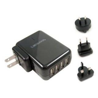 Lenmar ACUSB4 AC Travel Adapter for up to 4 USB Powered Devices (Black 