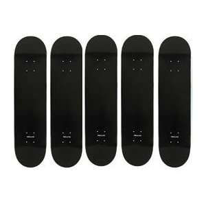  5 TMR Black Blank Pro Skateboard Decks With Grip Tape 
