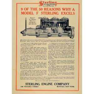  1919 Ad Sterling Engines Boat Motor 6 Cylinder Model F 