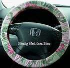 Car Steering Wheel Cover Soft Pink Camo Nascar Print