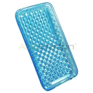 Crystal Clear BLUE Case for iPod Touch 3G 3rd+Protector  