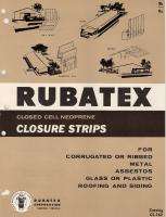 Techumbre de 1962 de RUBATEX del catálogo de AMIANTO tiras de cierre