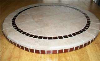 LAZY SUSAN CENTERPIECE TILE WITH GLASS ACCENTS  