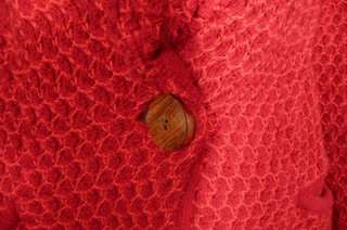 Charlie & Robin Anthropologie Sz M Cardigan Honey From The Bees in RED 