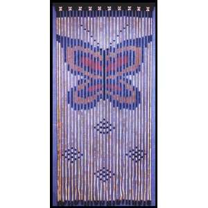  Door Beads   Bamboo & Wood Butterfly 6422 