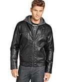    Calvin Klein Jacket Faux Leather with Knit Hood customer 
