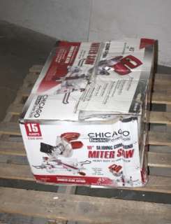 CHICAGO ELECTRIC POWER TOOLS 98199 10 SLIDING COMPOUND MITER SAW 15 