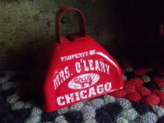   Red Tin Cow Bell Mrs. OLeary Chicago Souvenir ItsaHOOT  