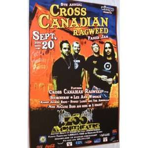  Cross Canadian Ragweed Poster   OKC Concert Flyer
