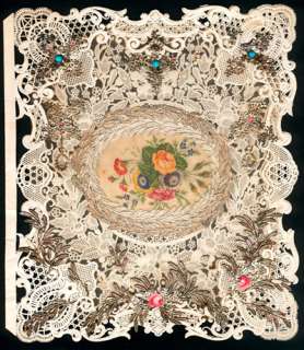  lace Valentine, made by the Meek Company in London, circa 1850 