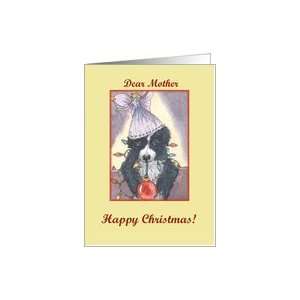  Happy Christmas, dog, puppy, paper cards, mother, Card 