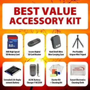  Best Value Accessory Kit Package For Casio EX S200BK 14 
