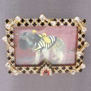  Dog or Cat House & Bone Picture Frame : Finish FINE SILVER 