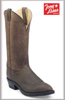   Lama Mens VM7008 Distressed Crazy Horse Western Cowboy Boots 8.5D New