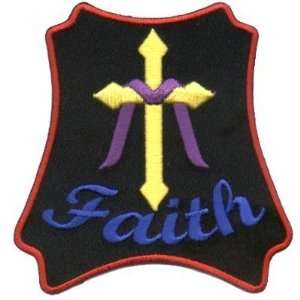  Faith Patch Embroidered Christian Biker Cross Patch 